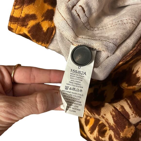 Kate Spade Panthera Canvas Midi Skirt Size 0 - Picture 7 of 11